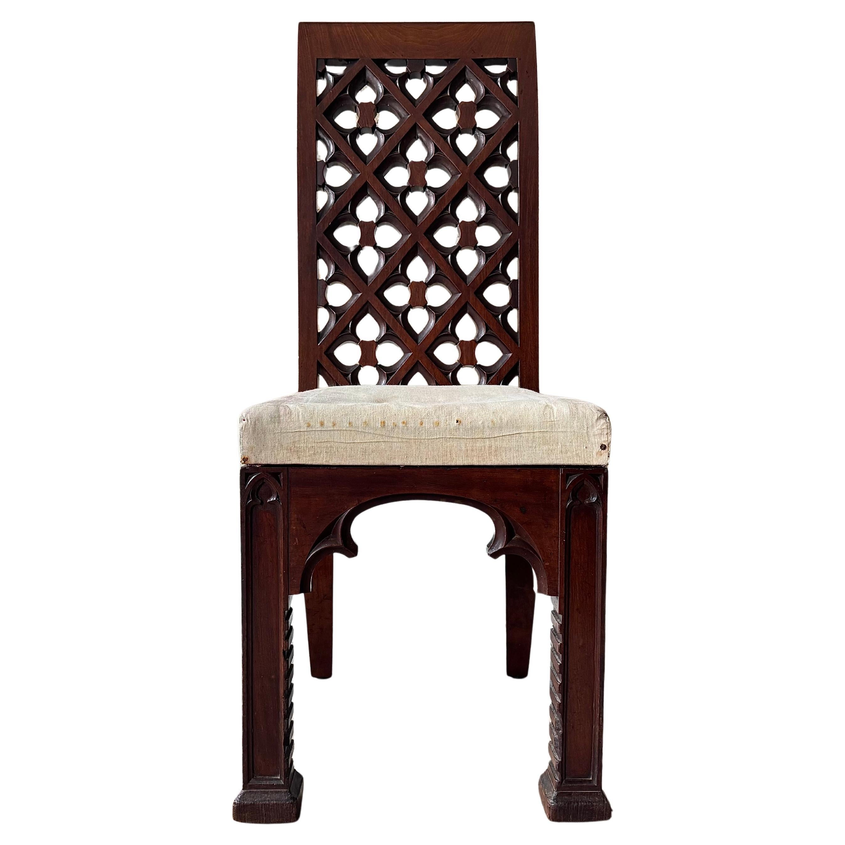 Gothic-Revival-Stuhl des 19. Jahrhunderts von T & A Blain im Angebot