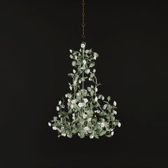 19th Century Green Tole Chandelier