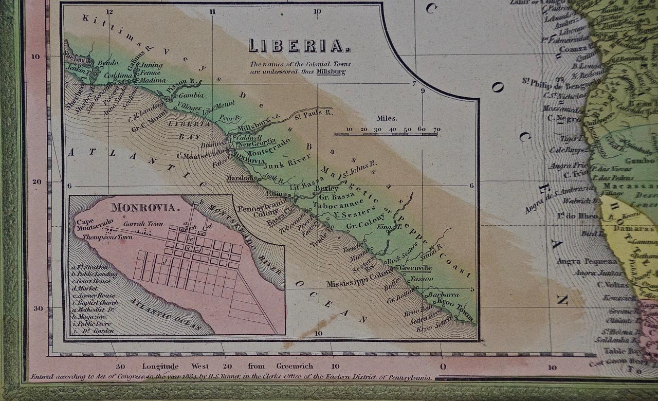 19th century map of africa