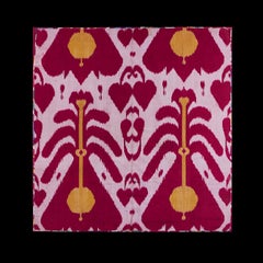 A 19th century Ikat silk textile wall panel