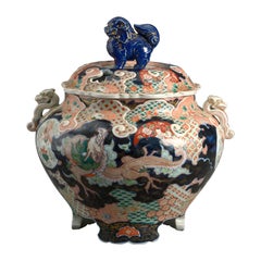 Zuppiera e coperchio in porcellana Imari del XIX secolo