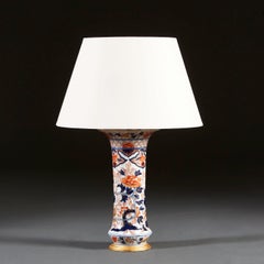 A 19th Century Imari Trumpet Vase as a Table Lamp