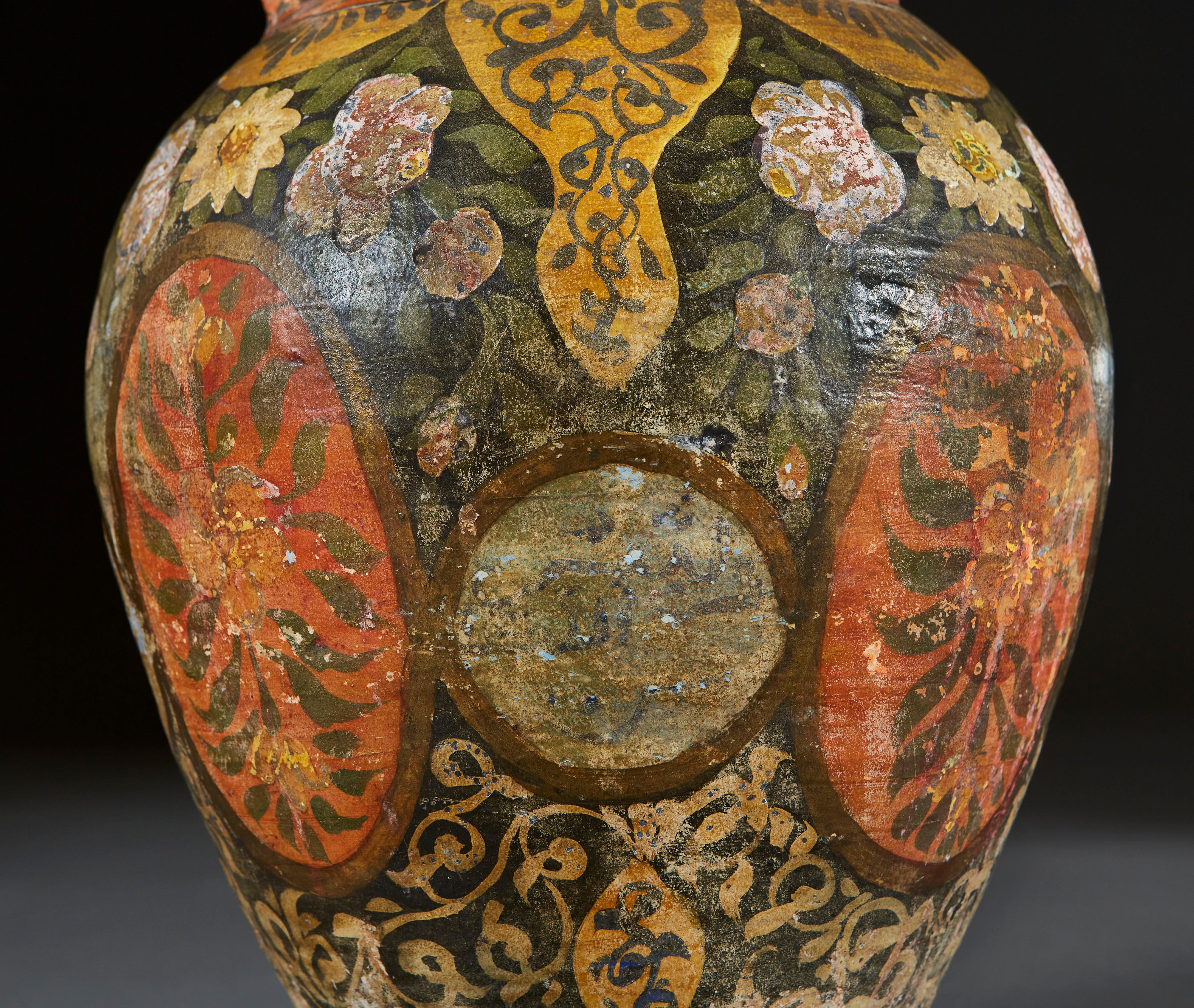 Terracotta 19th Century Indian Vase, Now as a Lamp