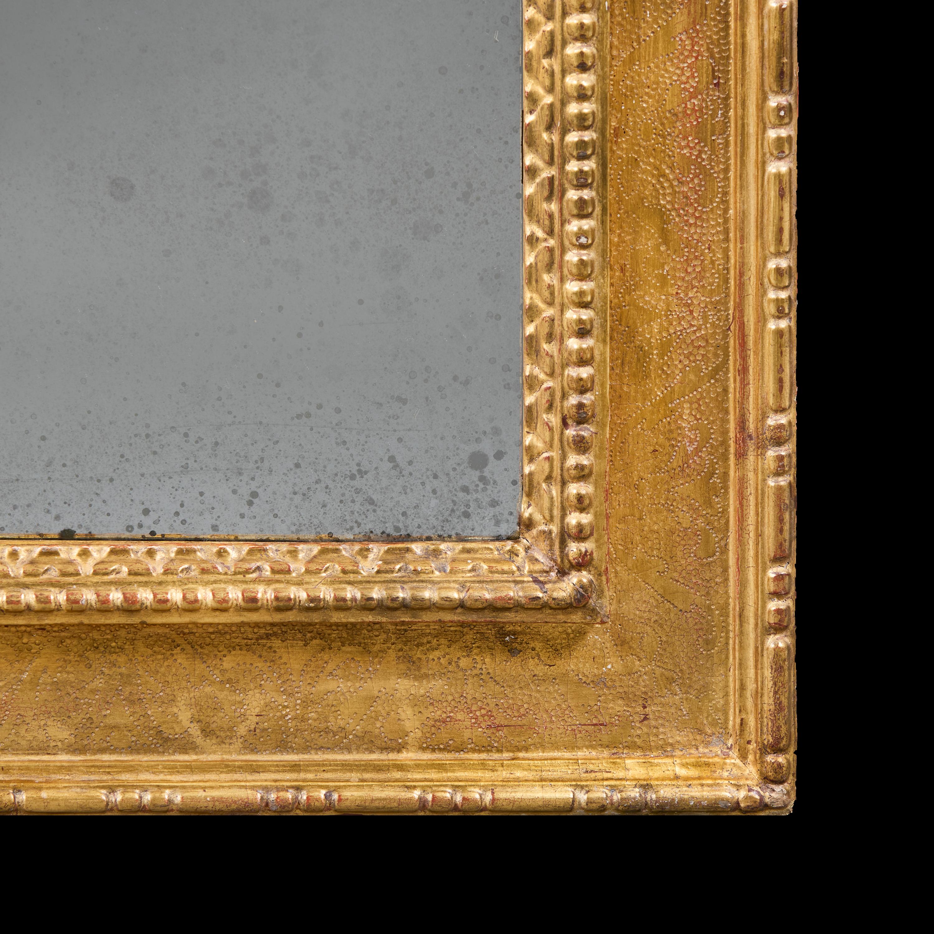 A 19th Century Italian Rectangular Giltwood Wall Mirror For Sale 2