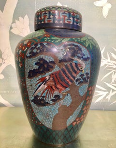 19th Century Japanese Cloisonné Lidded Jar