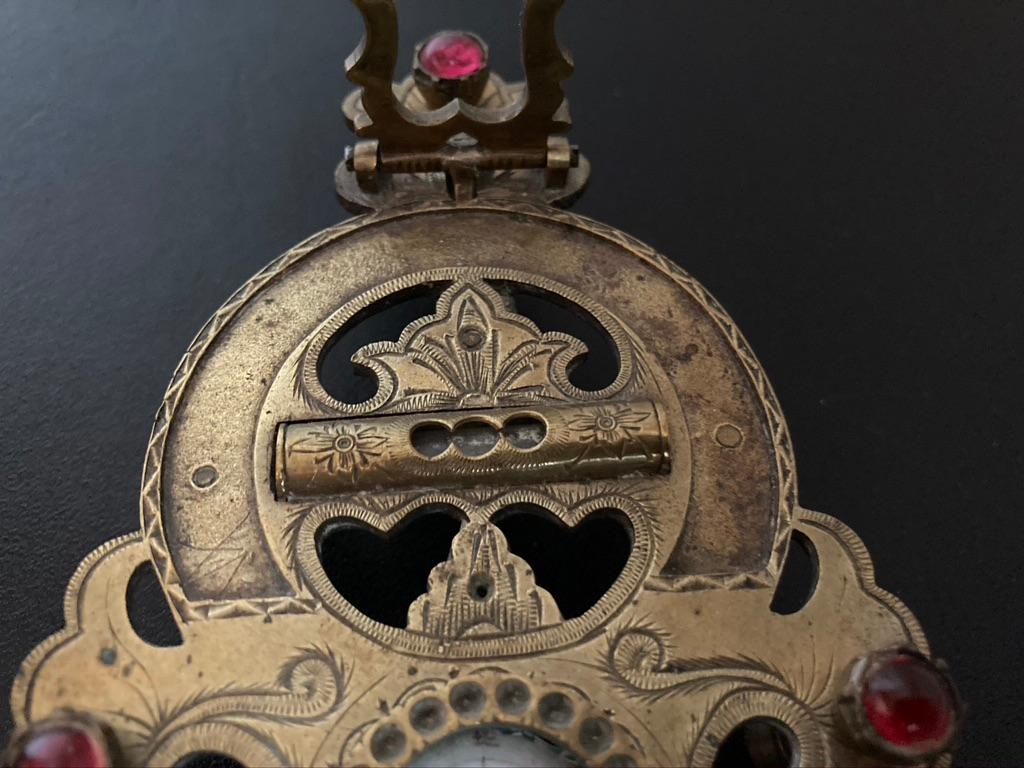 19th Century Korean Etched Brass Compass Sundial 4