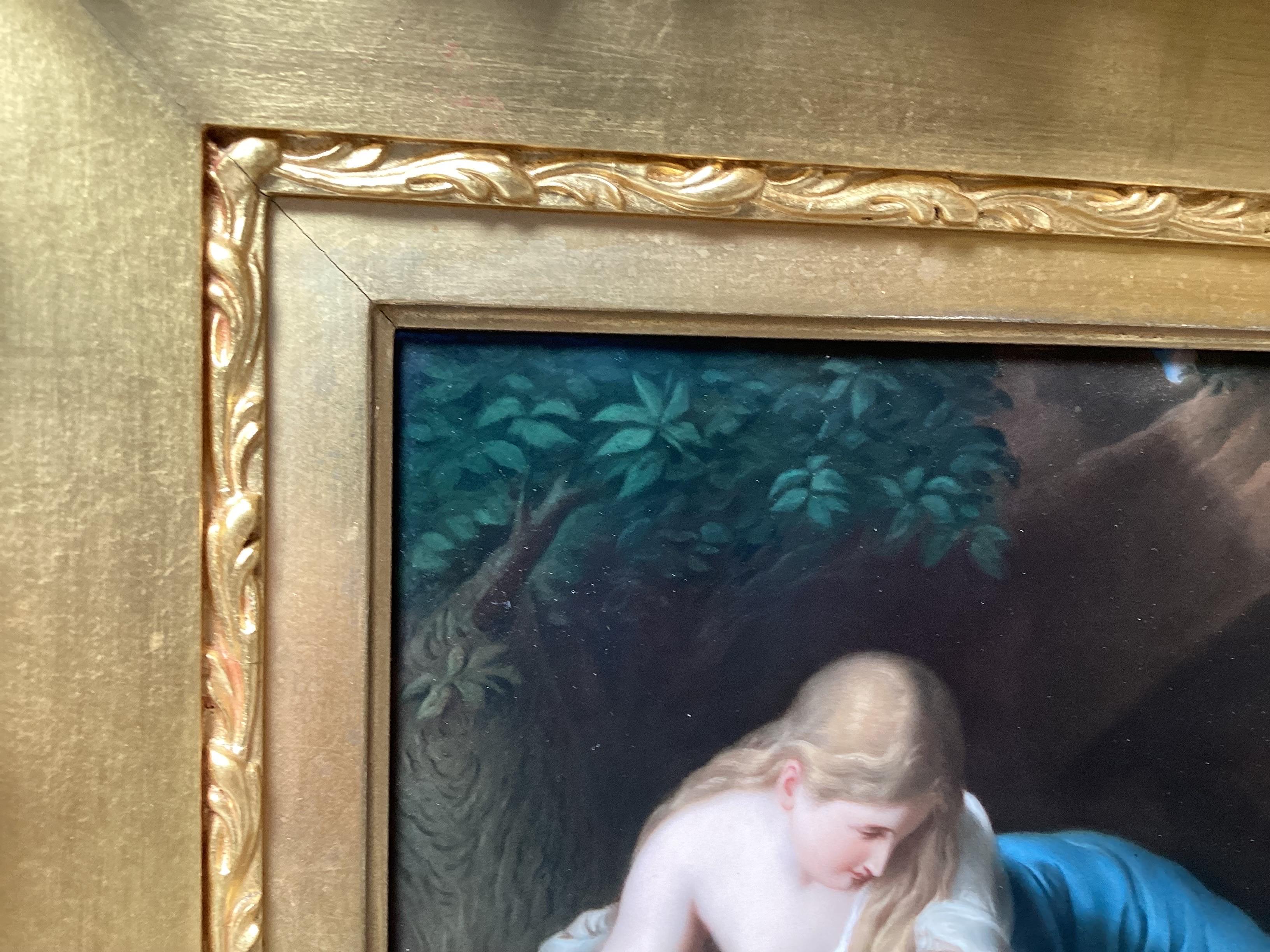 A 19th Century KPM Porcelain Plaque of Mary Magdalene In Good Condition For Sale In Lambertville, NJ