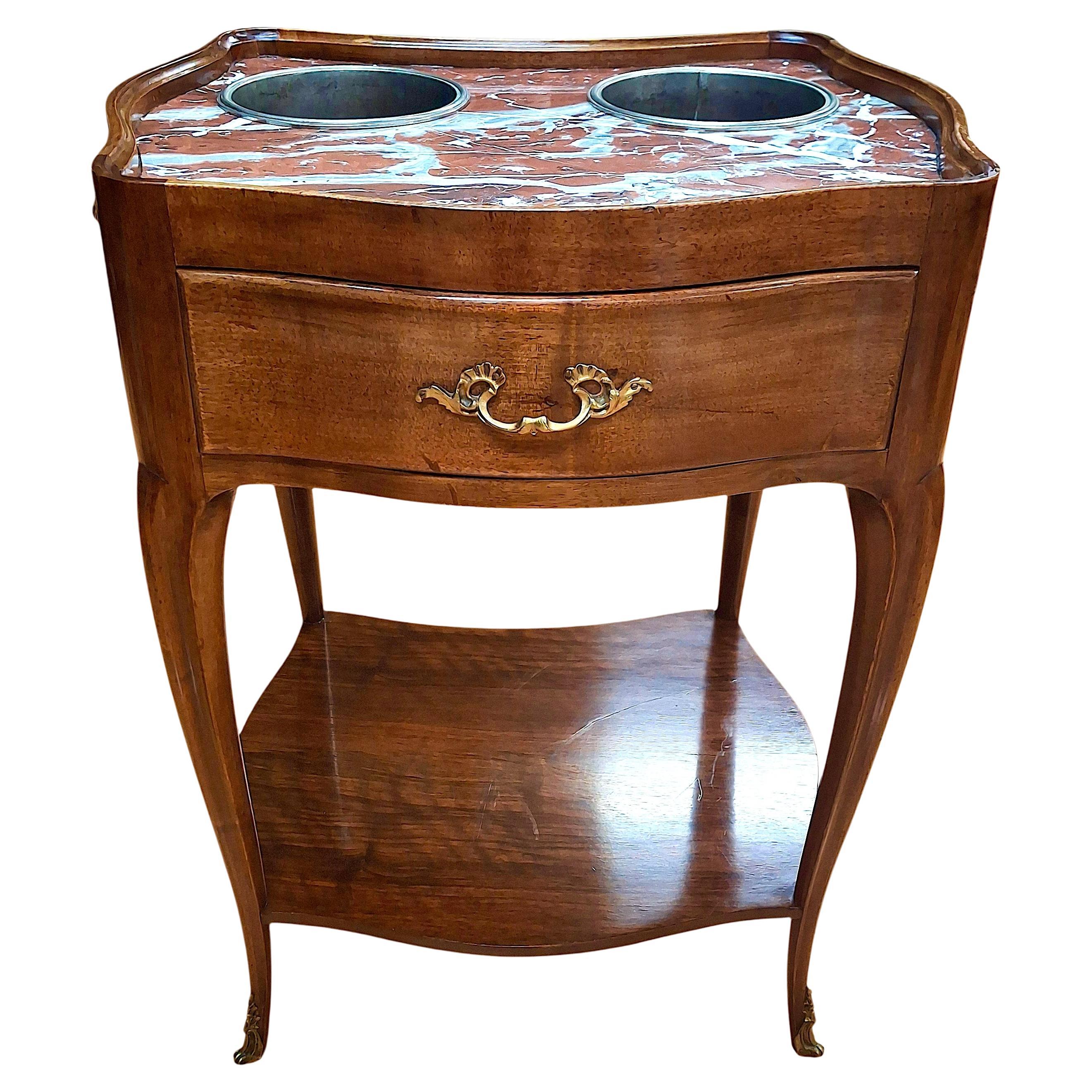 A 19th-Century Louis XV-Style Refraîchissoir Wine Cooling Table For Sale