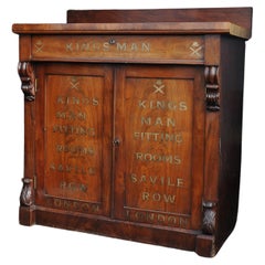 Used A 19th Century Mahogany Carved & Hand Gilt Painted Chiffonier Kingsman Branding