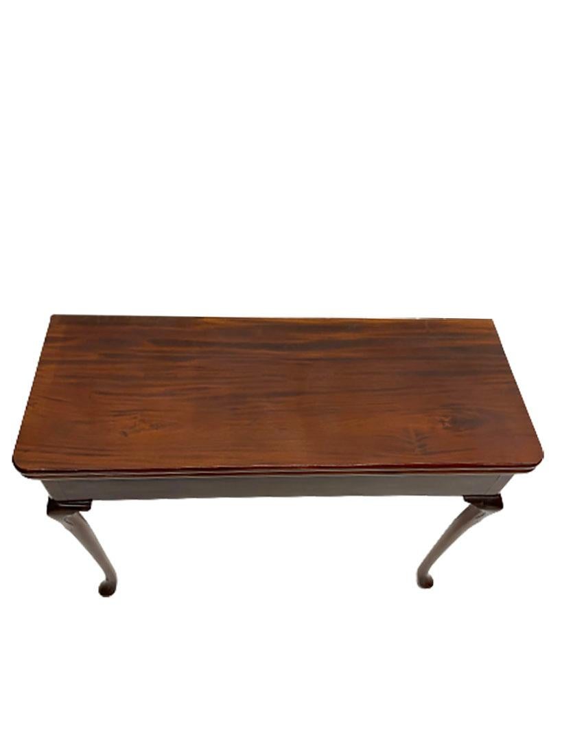 19th Century Mahogany Console/ Folding Table with 2 Drawers Each Side For Sale 7