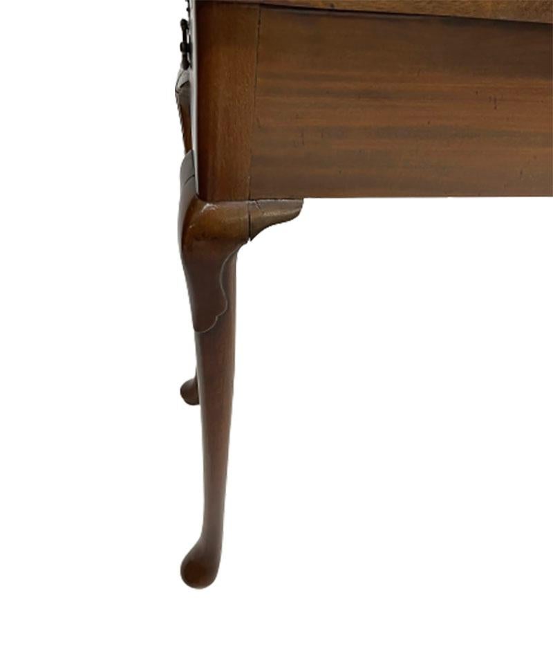 19th Century Mahogany Console/ Folding Table with 2 Drawers Each Side For Sale 8