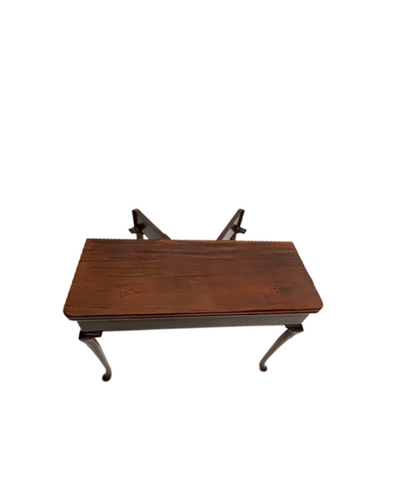 Dutch 19th Century Mahogany Console/ Folding Table with 2 Drawers Each Side For Sale