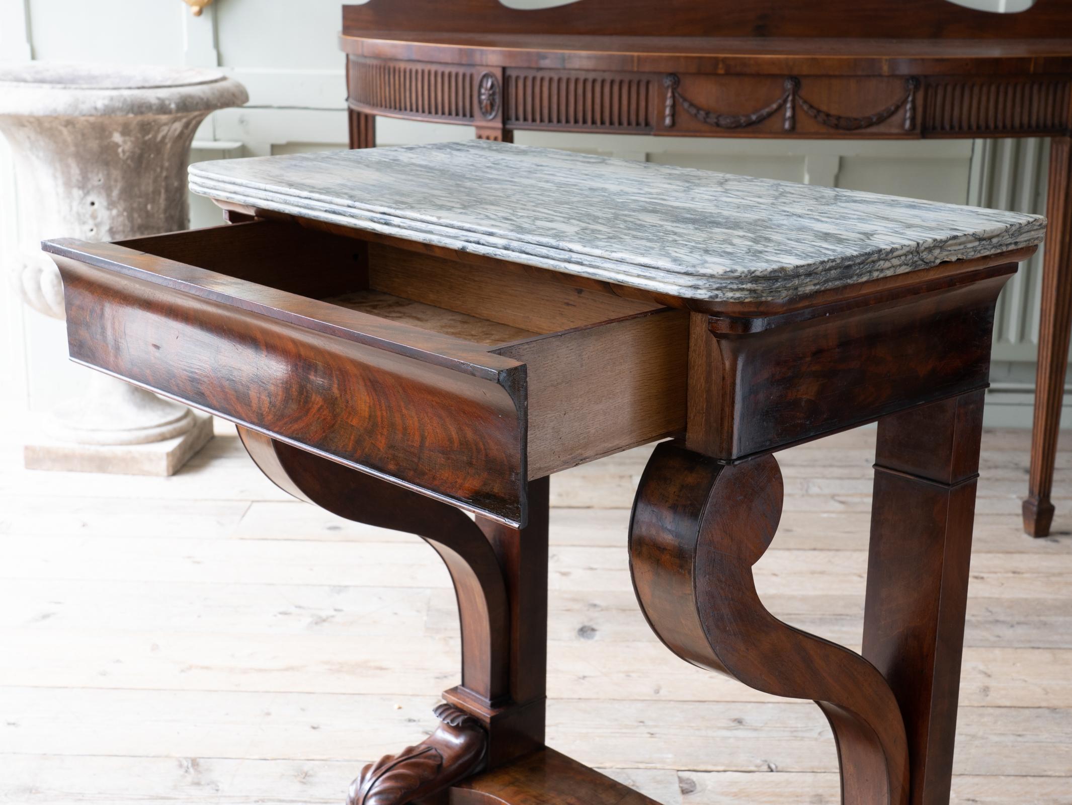 English 19th Century Mahogany Console Table