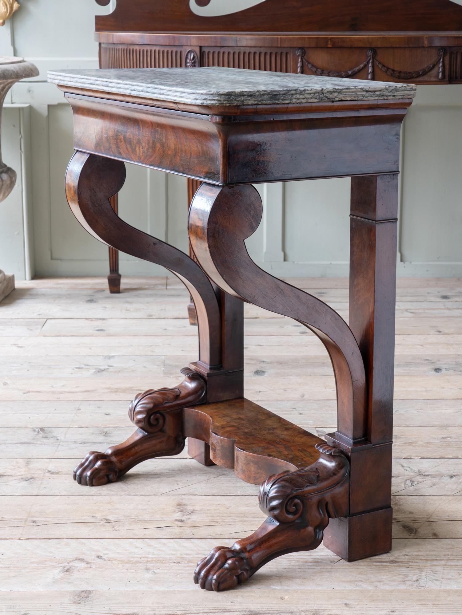 19th Century Mahogany Console Table In Good Condition In Conwy, GB
