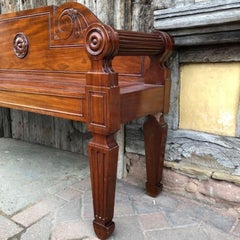 19th Century Mahogany Hall Bench Attributed to Marsh & Tatham