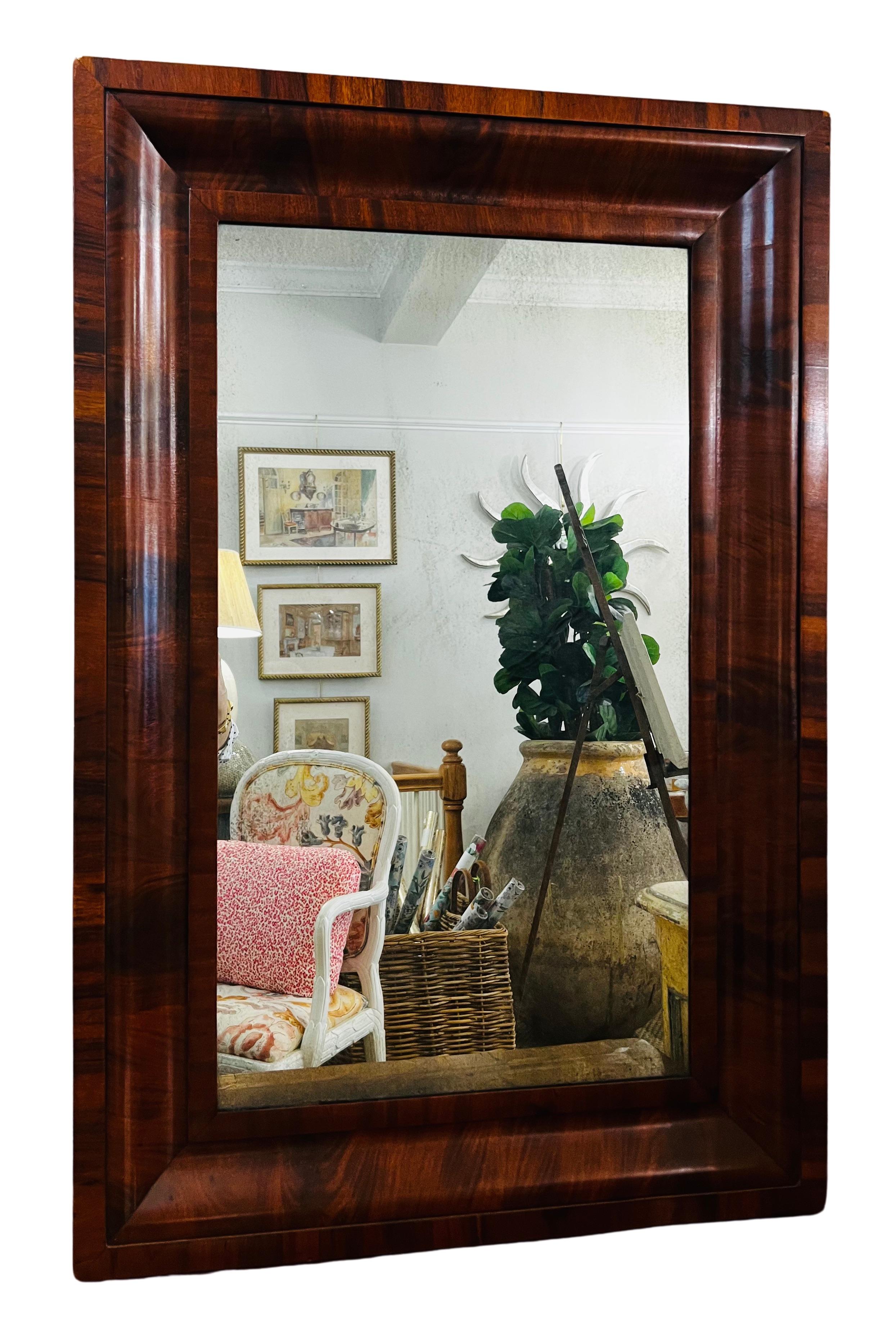 A 19th Century Mahogany Mirror In Good Condition For Sale In New York, NY
