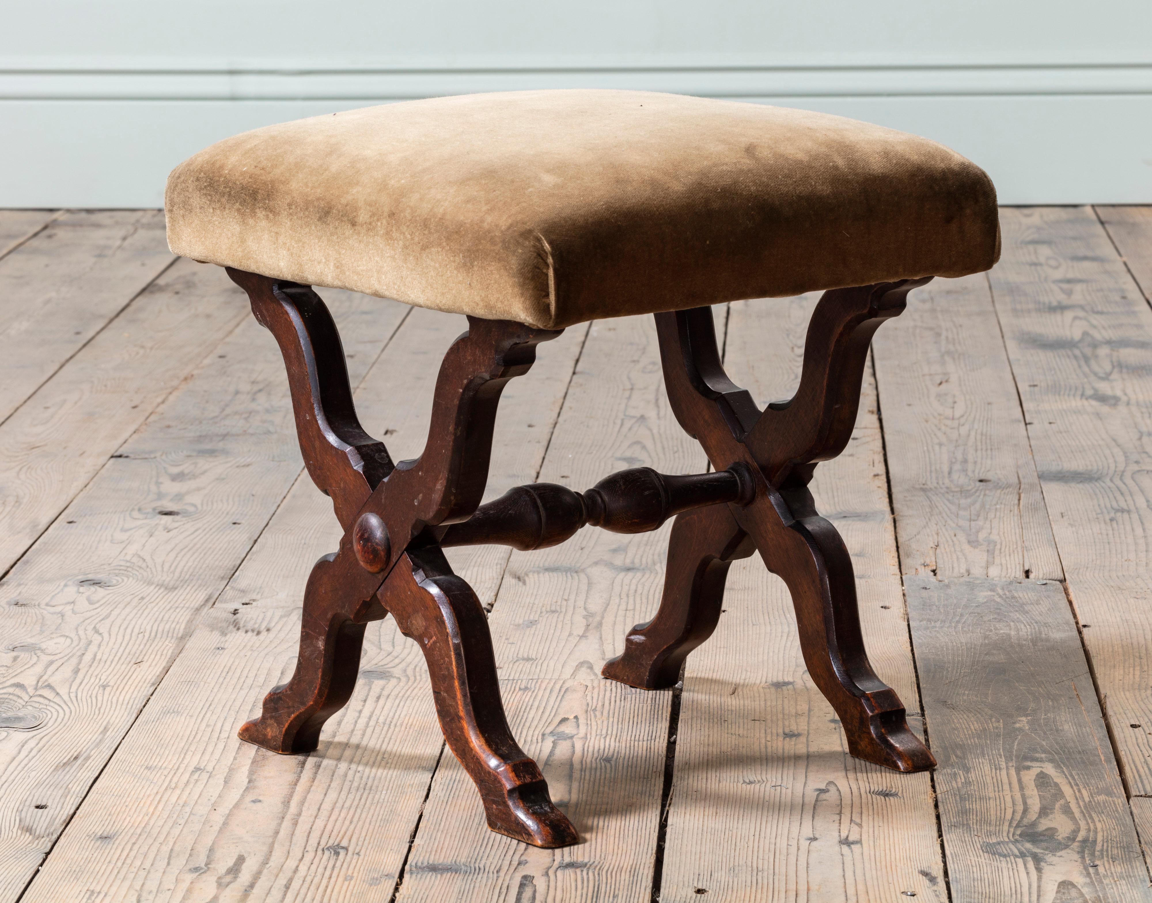 British 19th Century Mahogany Stool For Sale