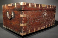 A 19th Century Brass Bound Teak 'Mandalay' Campaign Dressing Box, Circa 1860