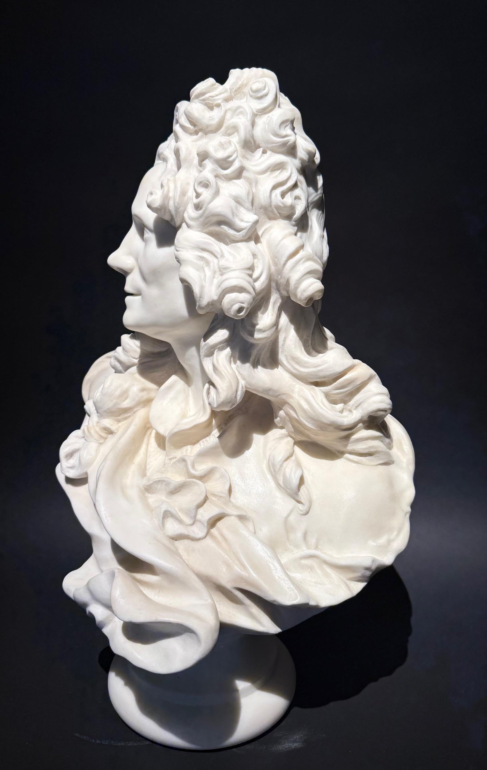Un busto de mármol del siglo XIX de Corneille van Clève en venta 3