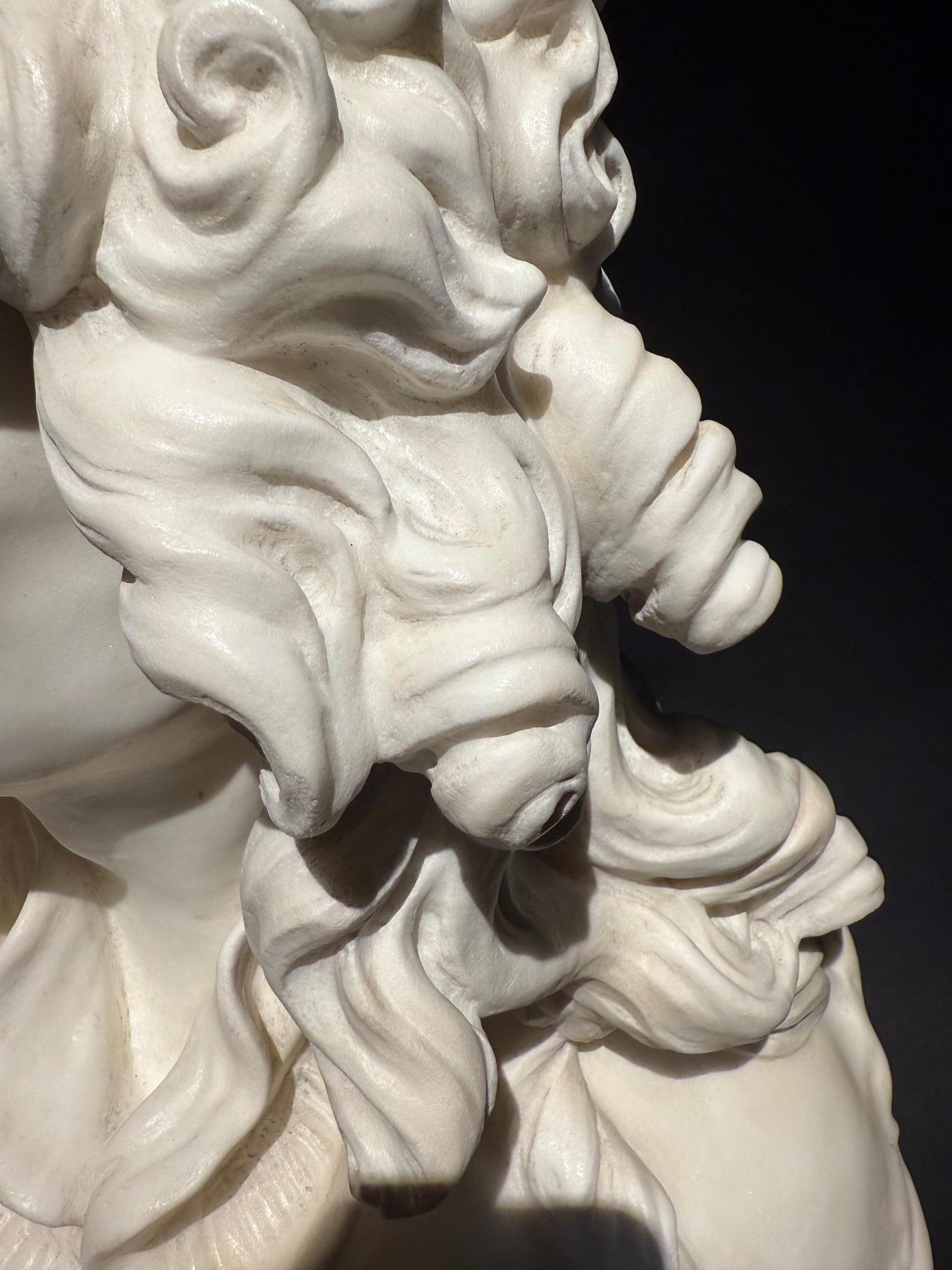 Un busto de mármol del siglo XIX de Corneille van Clève en venta 5
