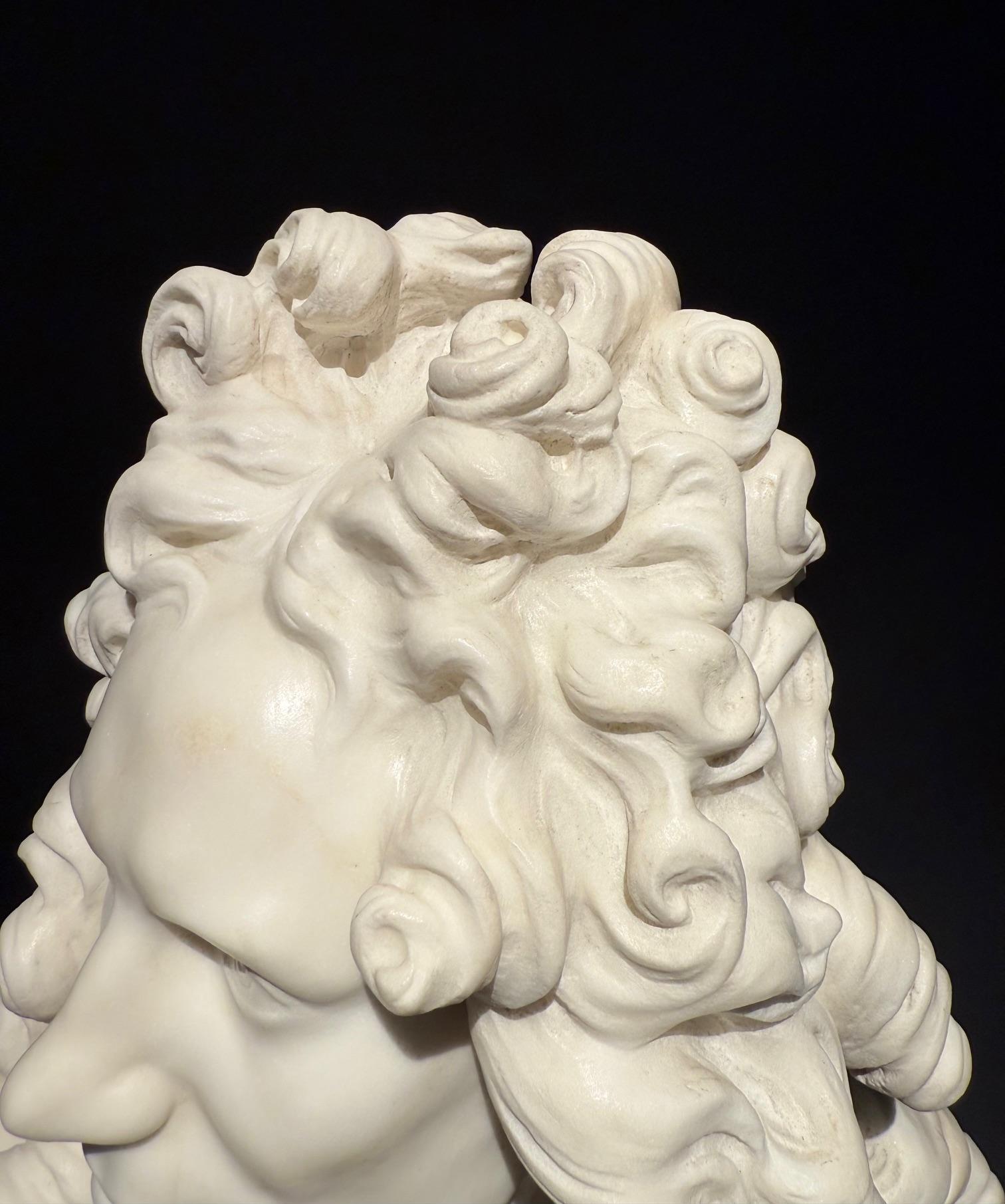 Un busto de mármol del siglo XIX de Corneille van Clève en venta 7