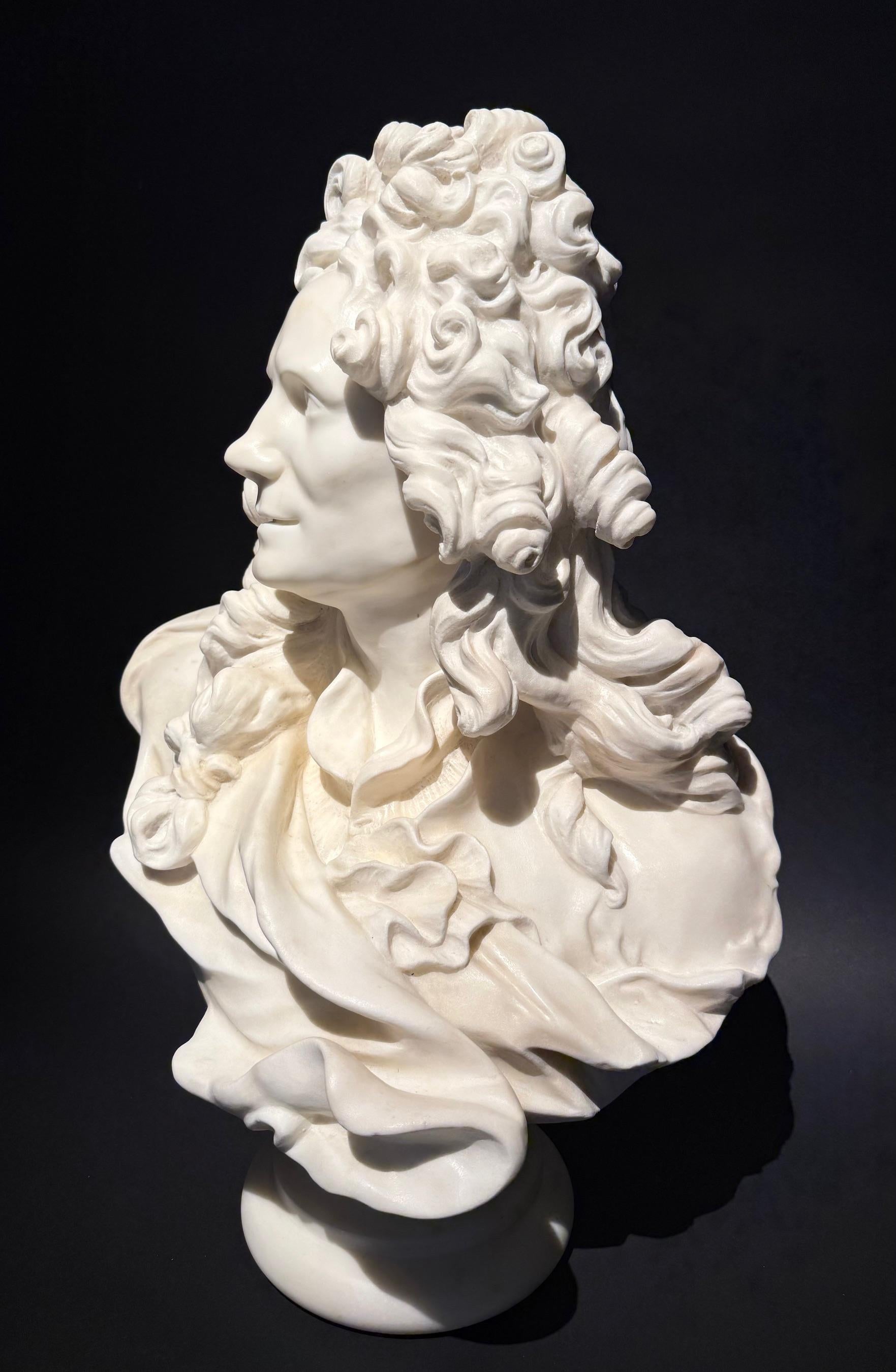Un busto de mármol del siglo XIX de Corneille van Clève Francés en venta
