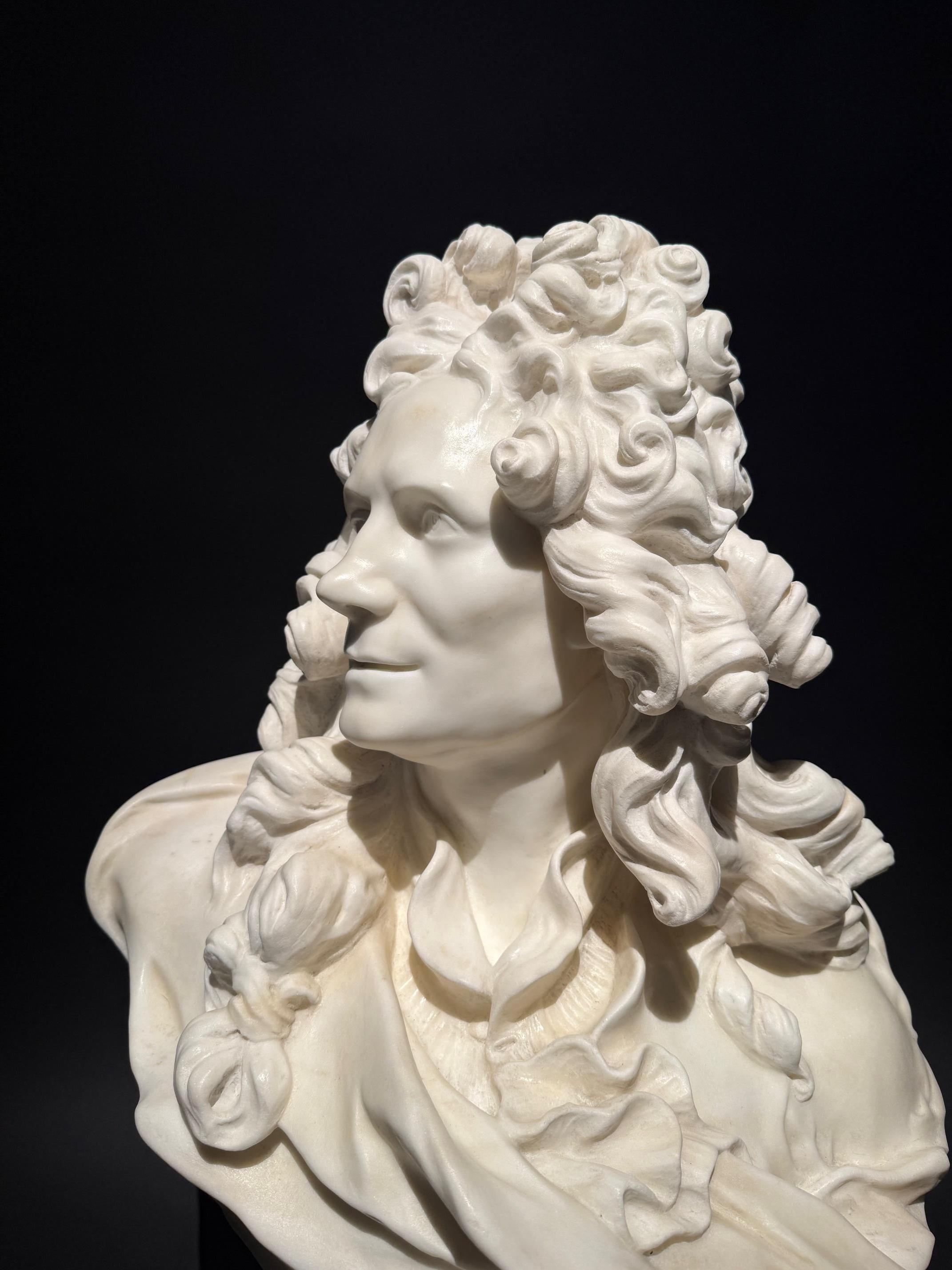 Un busto de mármol del siglo XIX de Corneille van Clève Mediados del siglo XIX en venta