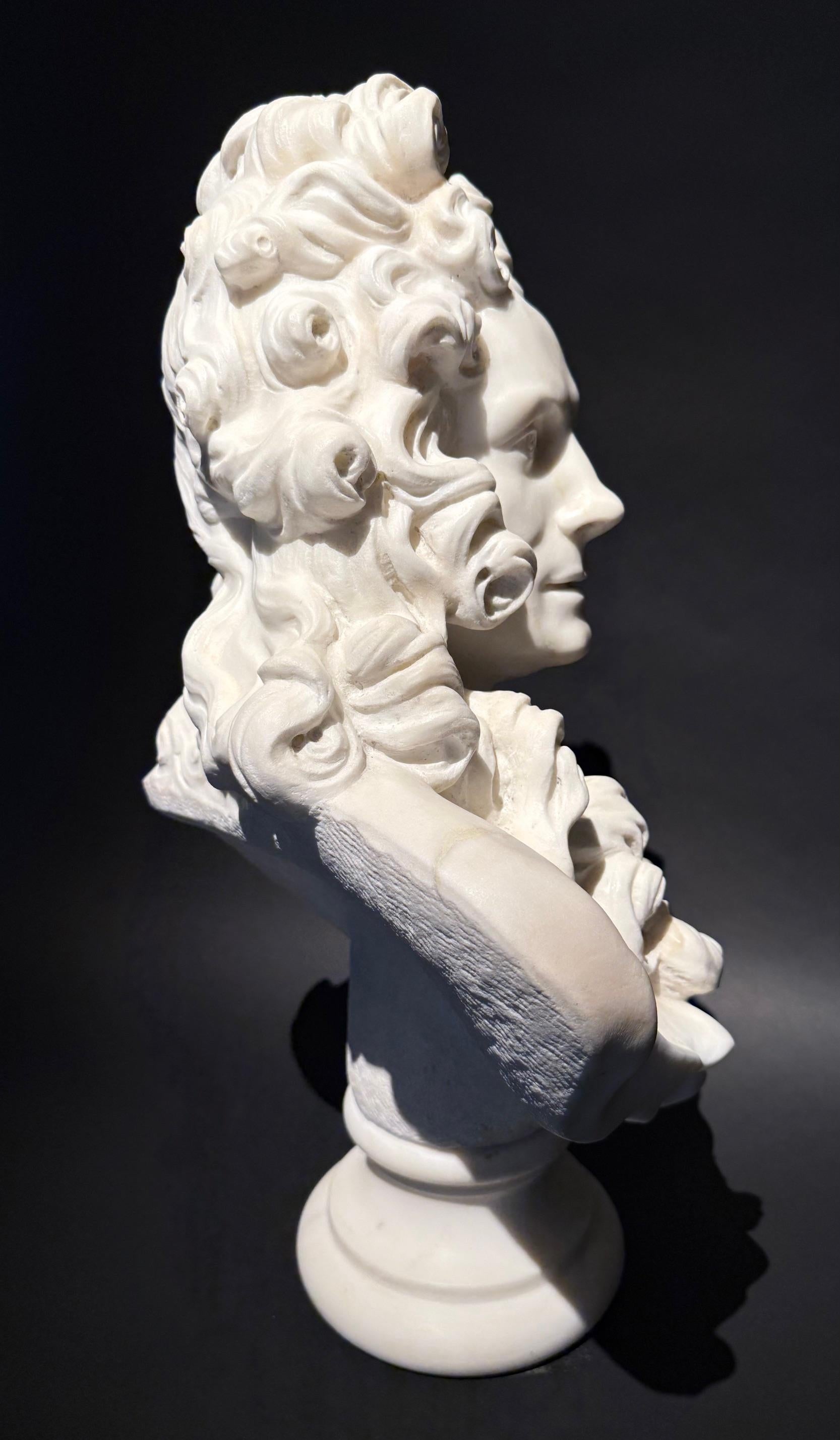 Un busto de mármol del siglo XIX de Corneille van Clève en venta 2