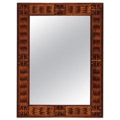 19th Century Marquetry American Mirror