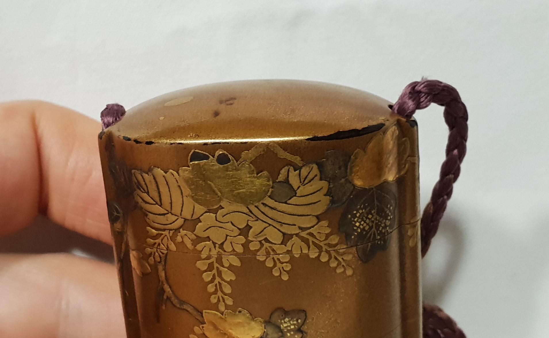 19th Century Meiji Period Gild Laquered Inro 5
