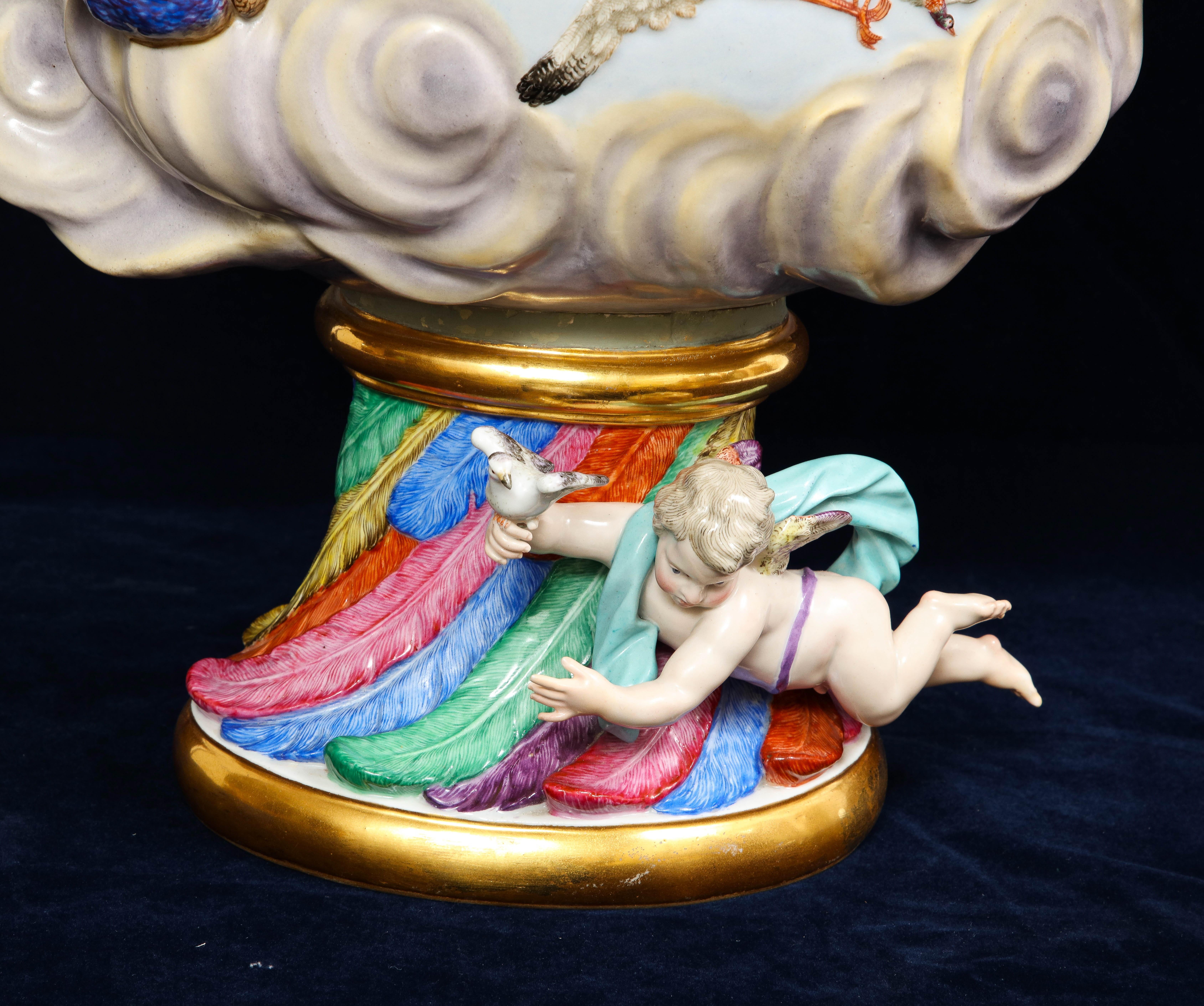 Meissen Porcelain 'Elements' Ewer des 19. Jahrhunderts mit dem Symbol der Luft im Angebot 2