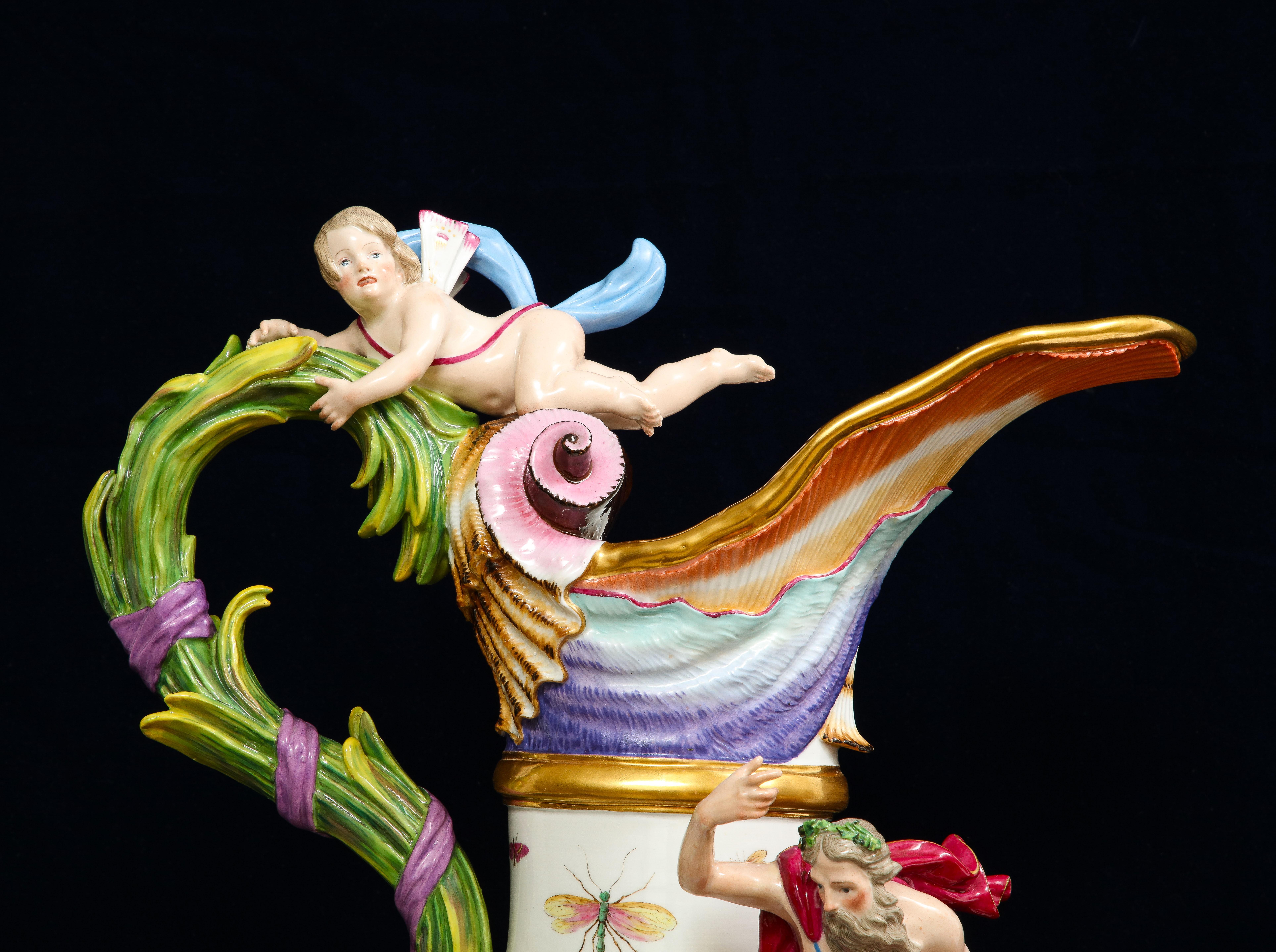 Meissen Porcelain 'Elements' Ewer aus dem 19. Jahrhundert, symbolisch für Wasser im Angebot 5