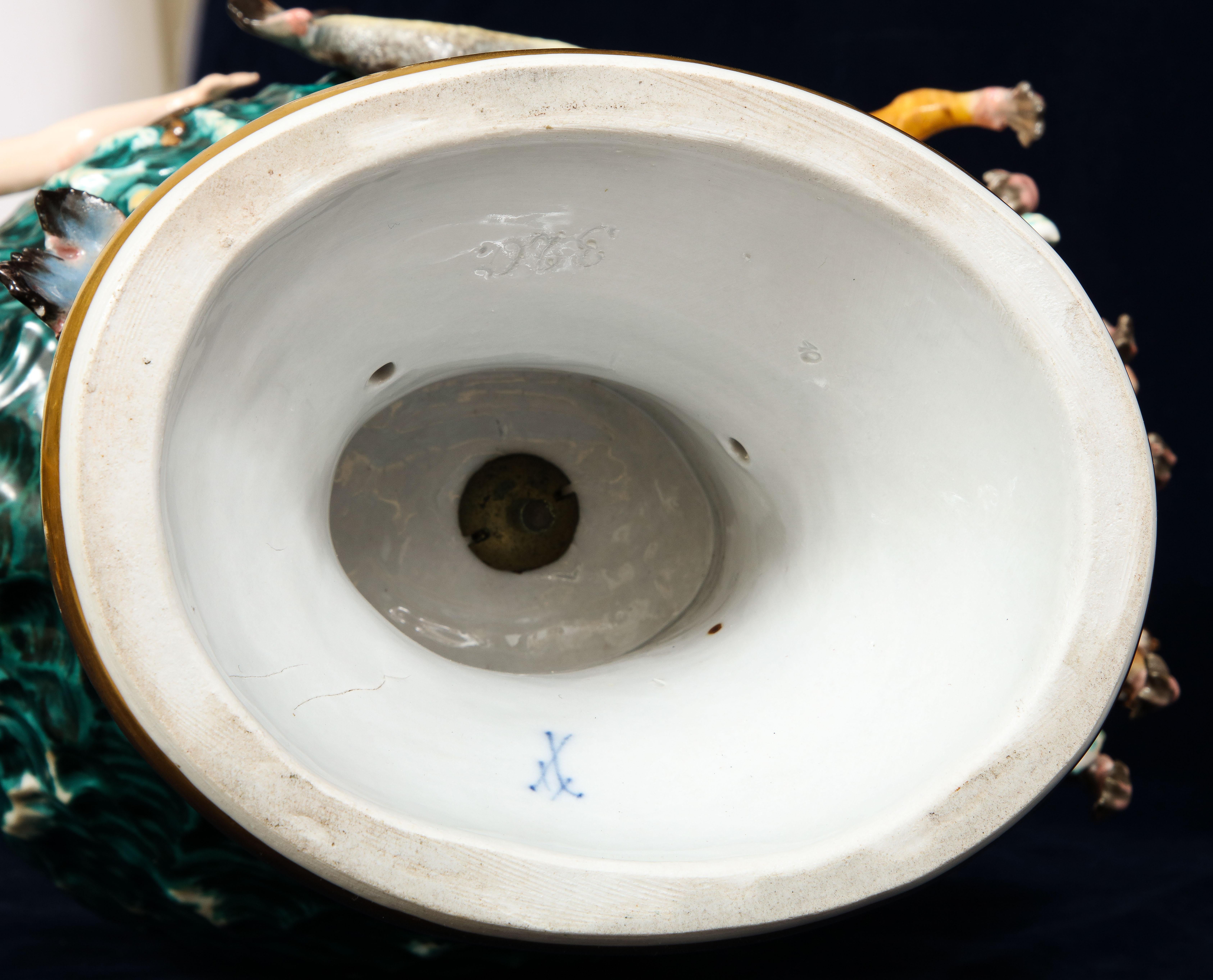 Meissen Porcelain 'Elements' Ewer aus dem 19. Jahrhundert, symbolisch für Wasser im Angebot 7