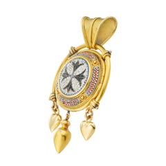 A 19th Century micro-mosaic Bulla pendant