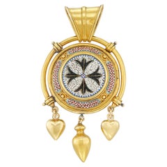 A 19th Century micro-mosaic Bulla pendant