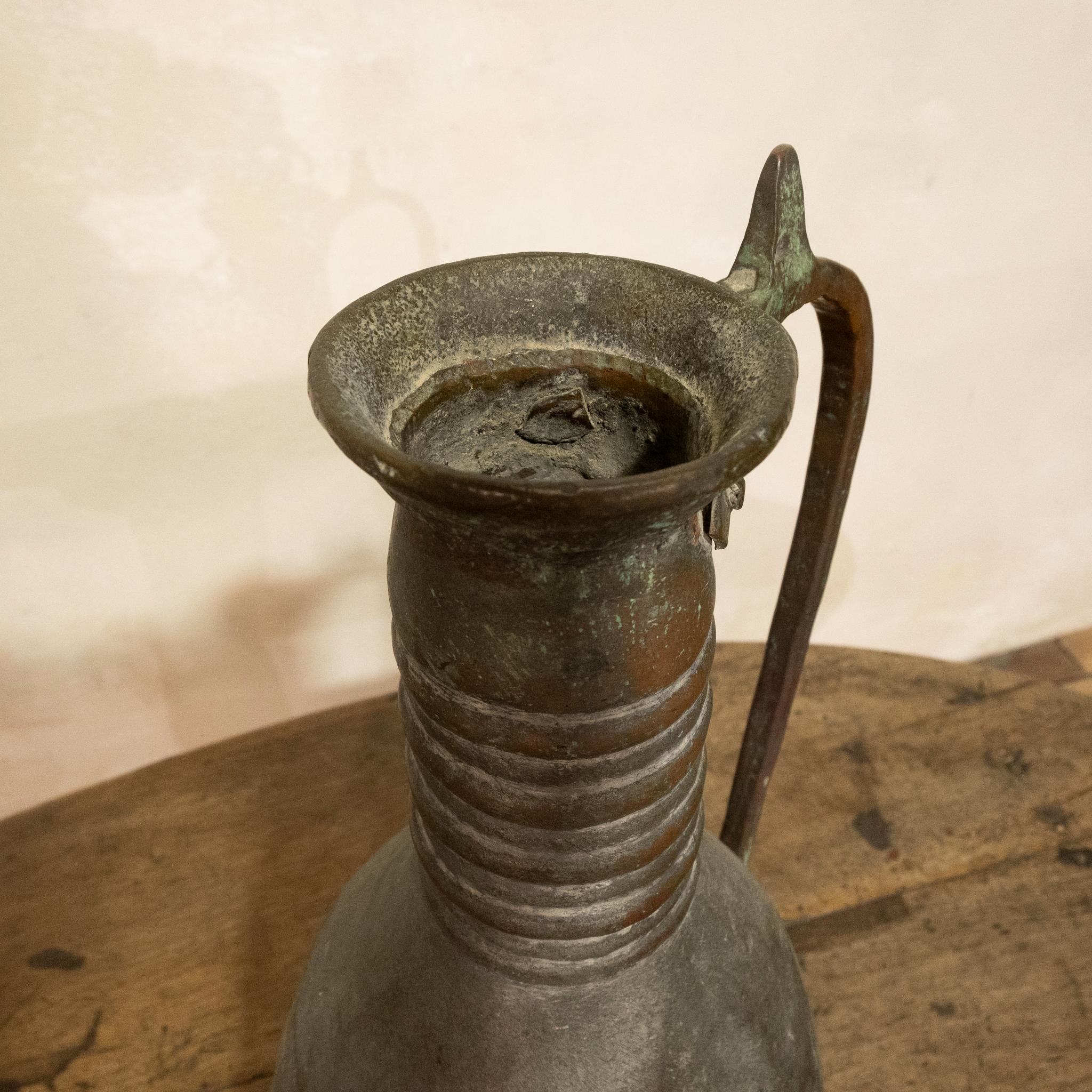 19th Century Middle Eastern Copper Ewer For Sale 5