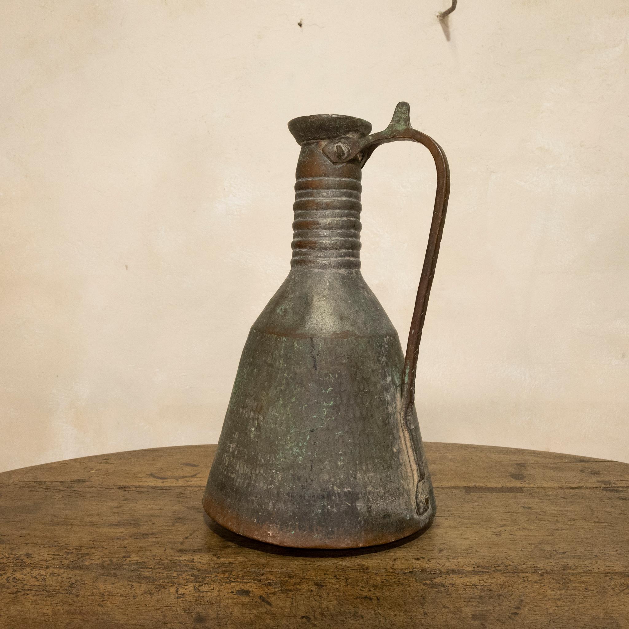 19th Century Middle Eastern Copper Ewer For Sale 7