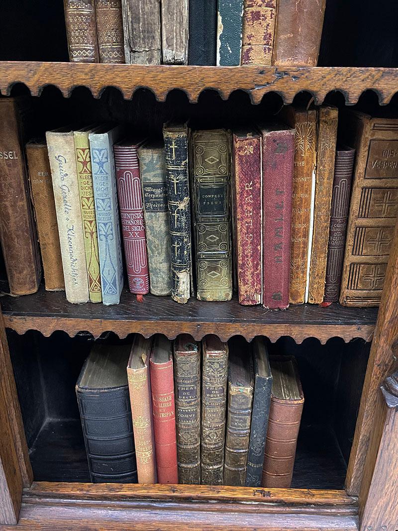19th Century Miniature Wooden Bookcase For Sale 3
