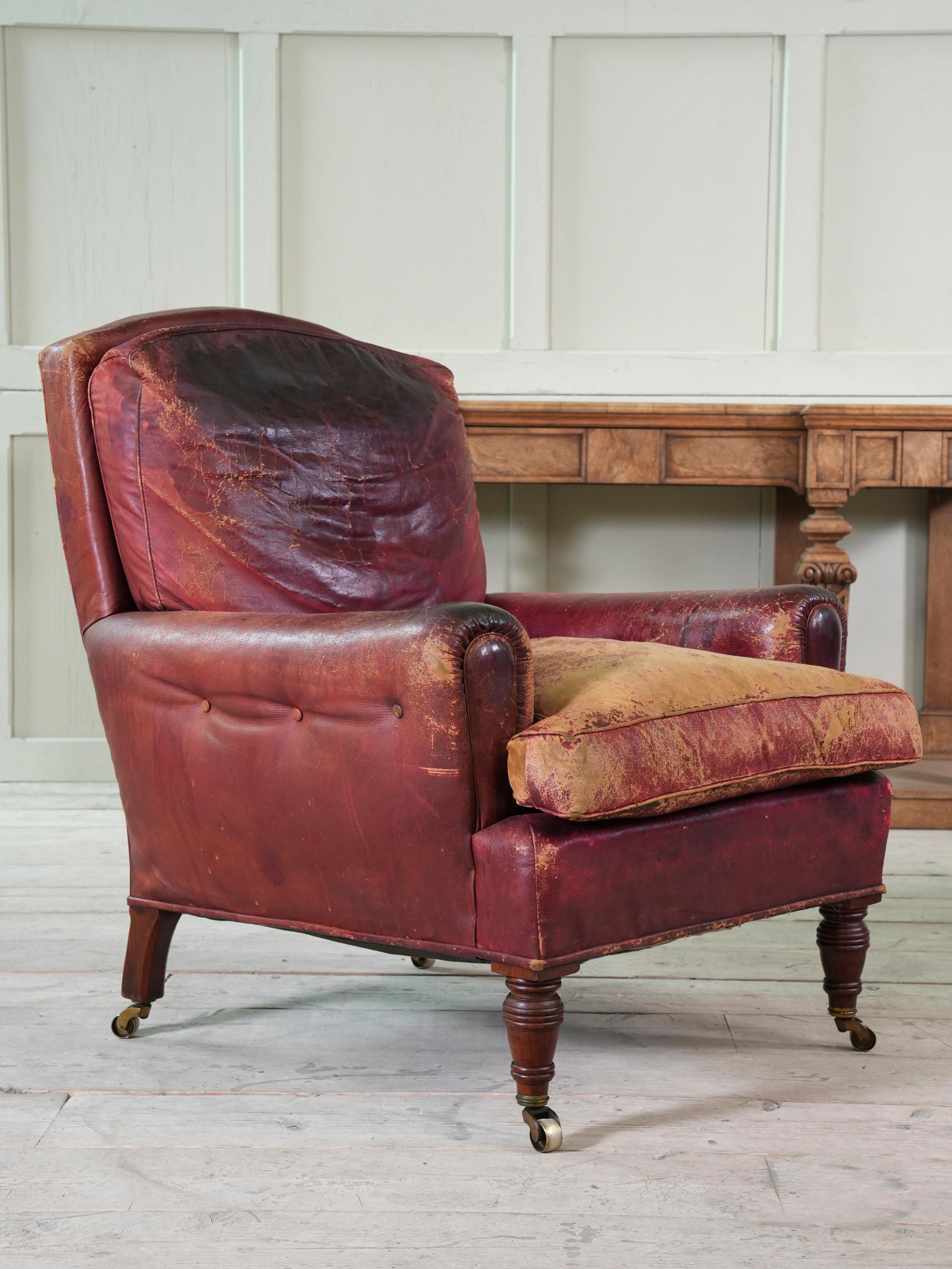 A 19th Century Moroccan Leather Library Chair 2