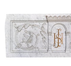 A 19th Century Neoclassical Wall Relief in Hand Carved Statuario Marble, France