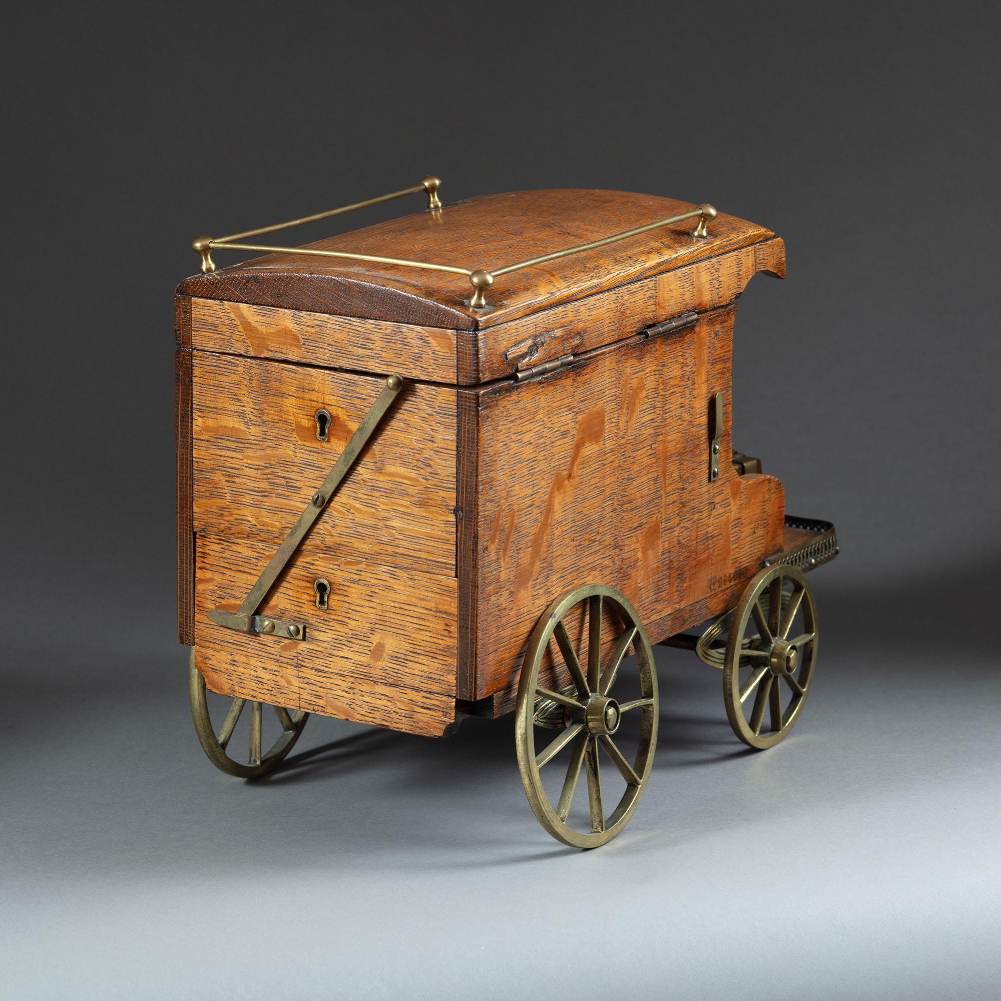 Victorian 19th Century Novelty Smokers Companion Carriage For Sale