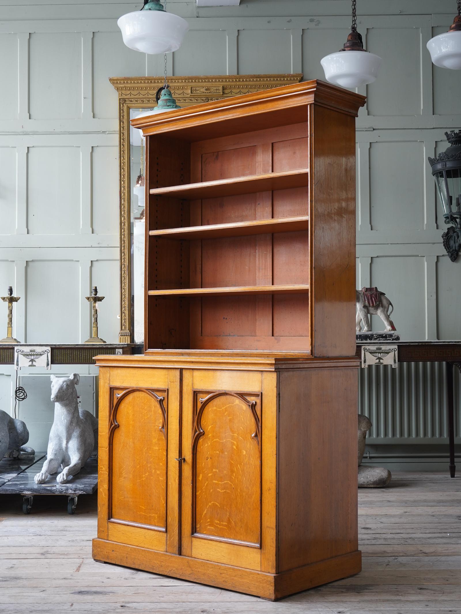 19th Century Oak Library Bookcase 7