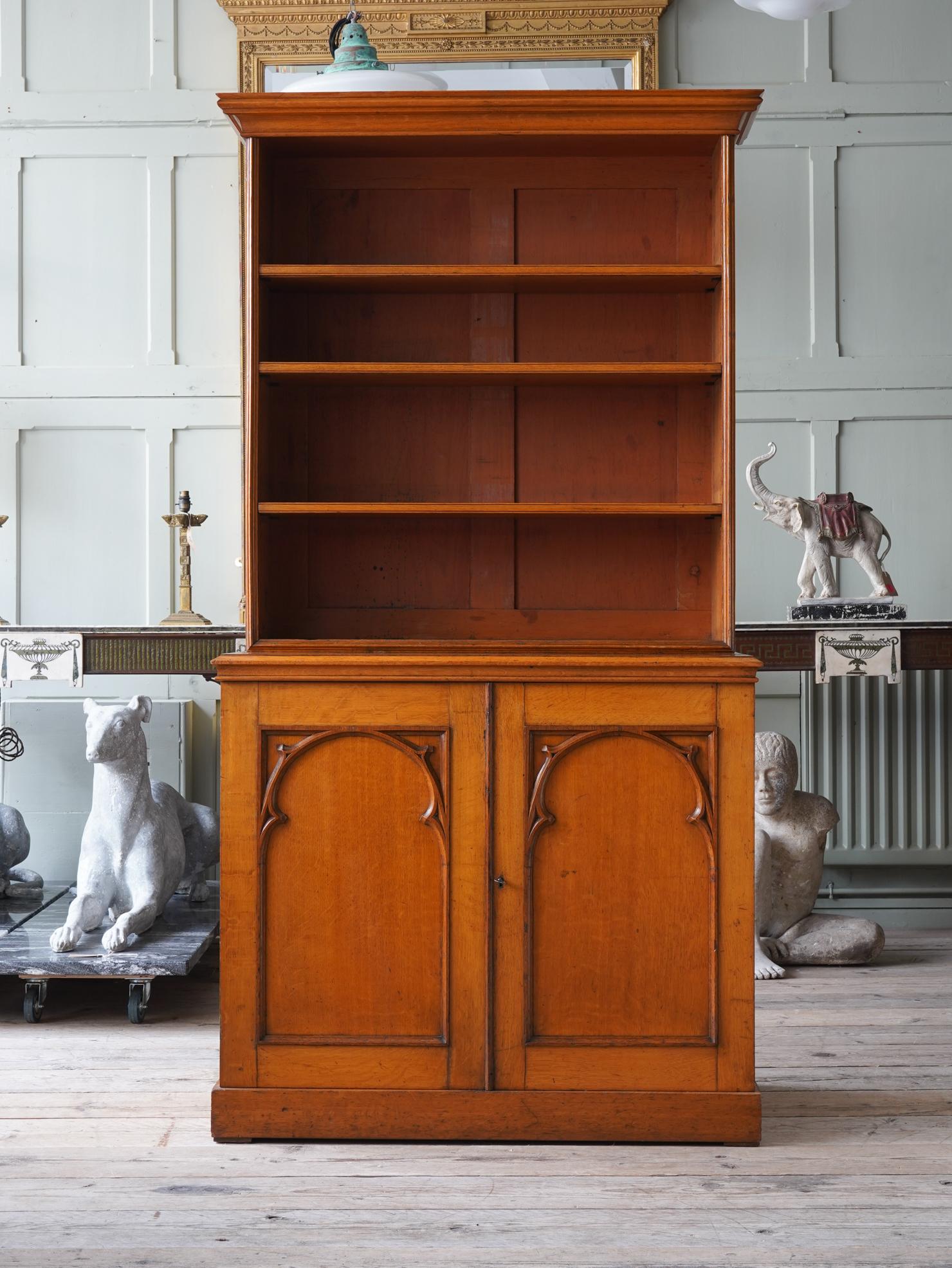 19th Century Oak Library Bookcase 8