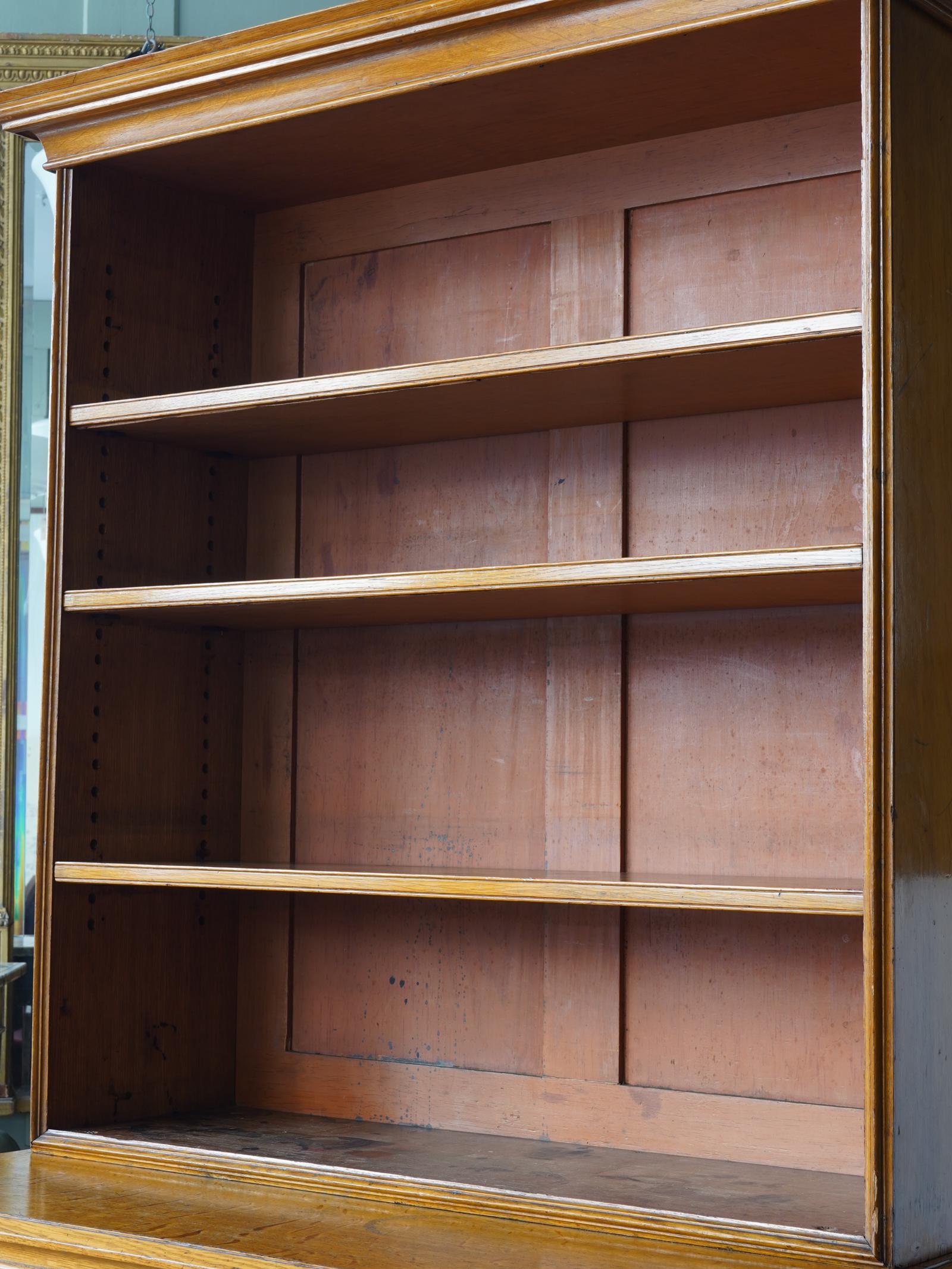 19th Century Oak Library Bookcase In Good Condition In Conwy, GB