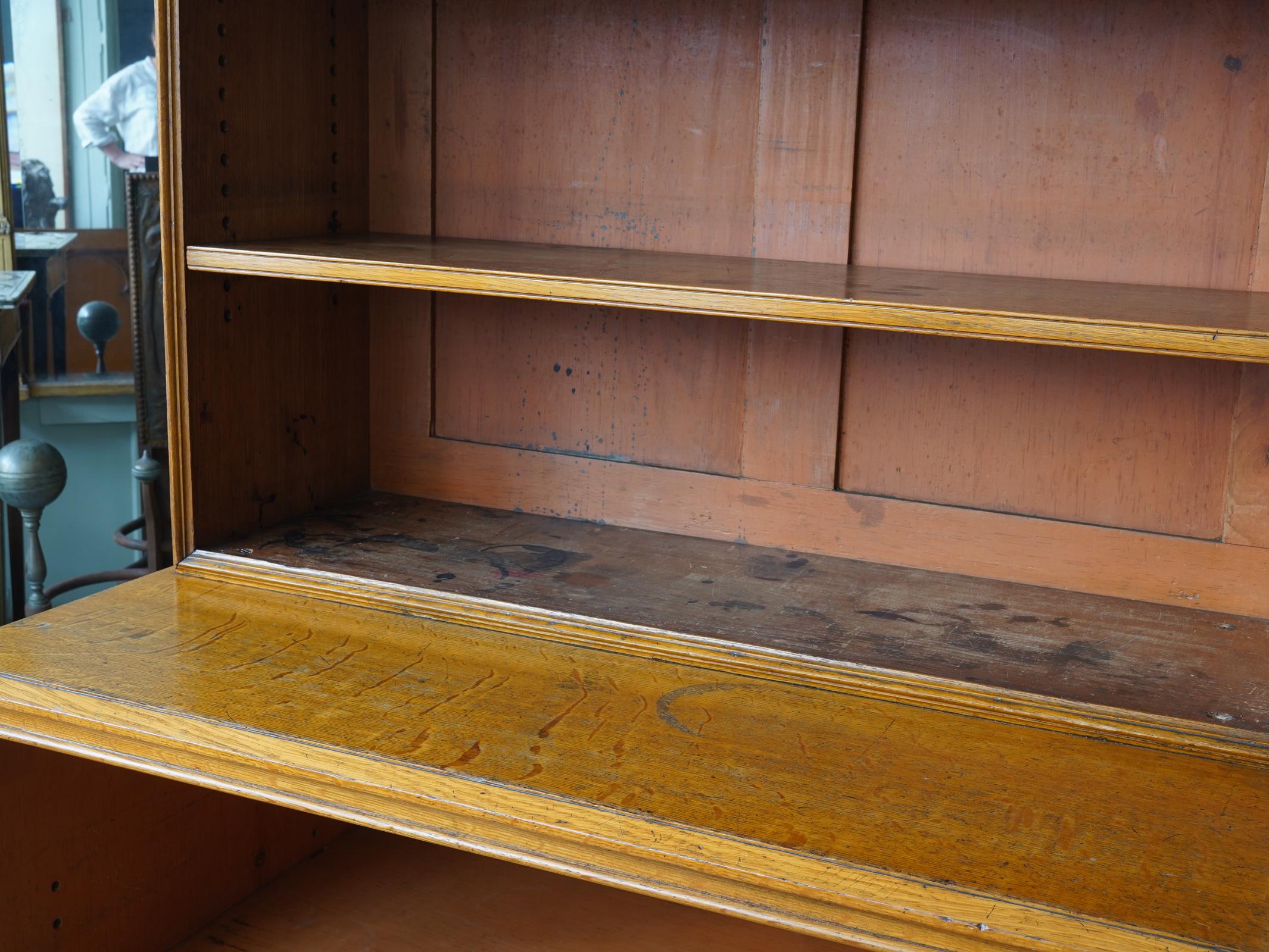 19th Century Oak Library Bookcase 5