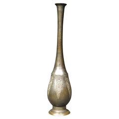 Orientalische Bronze-Flaschenknospenvase aus dem 19. Jahrhundert, um 1890