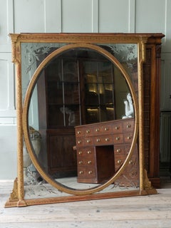 19th Century over Mantel Mirror