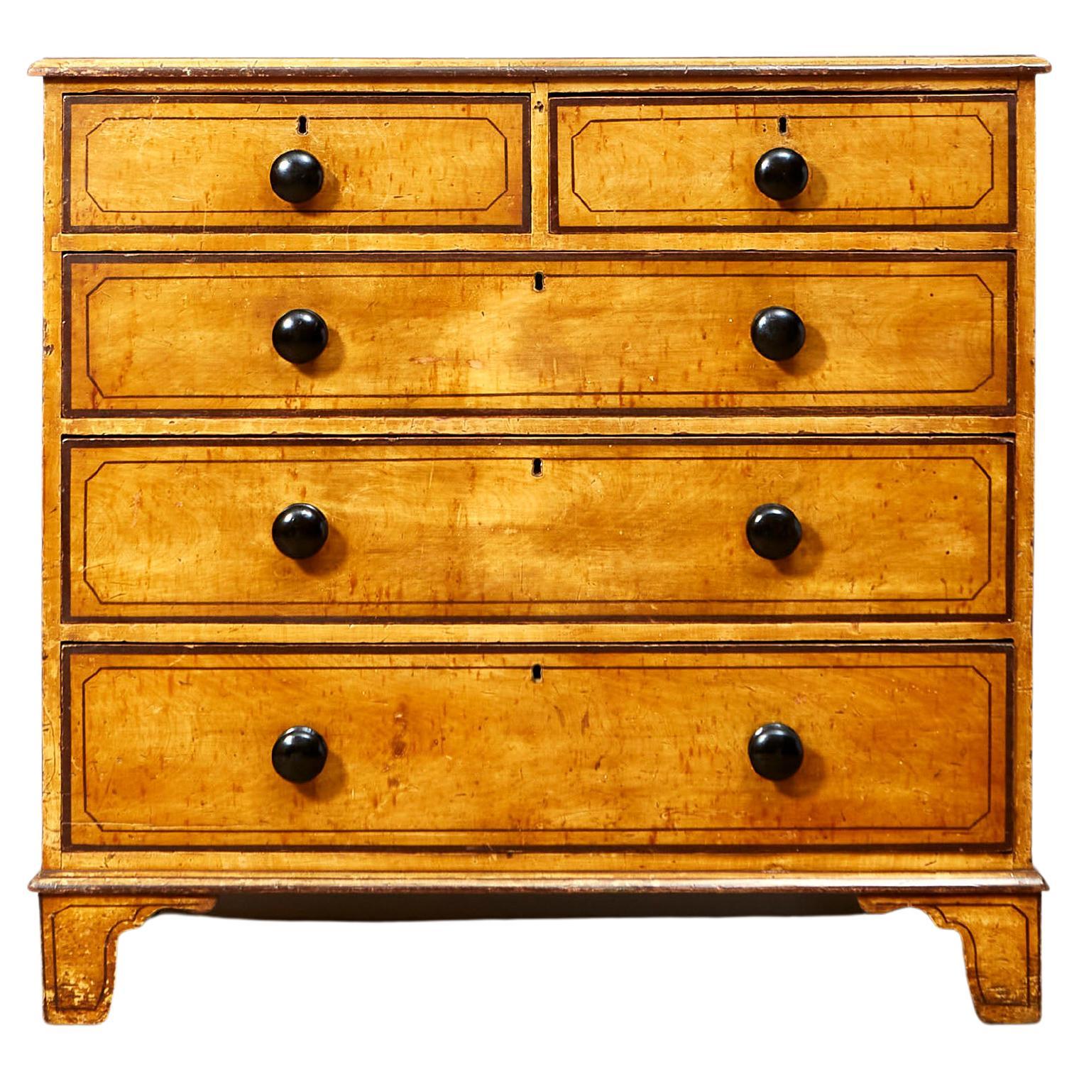 19th Century Painted Chest of Drawers For Sale