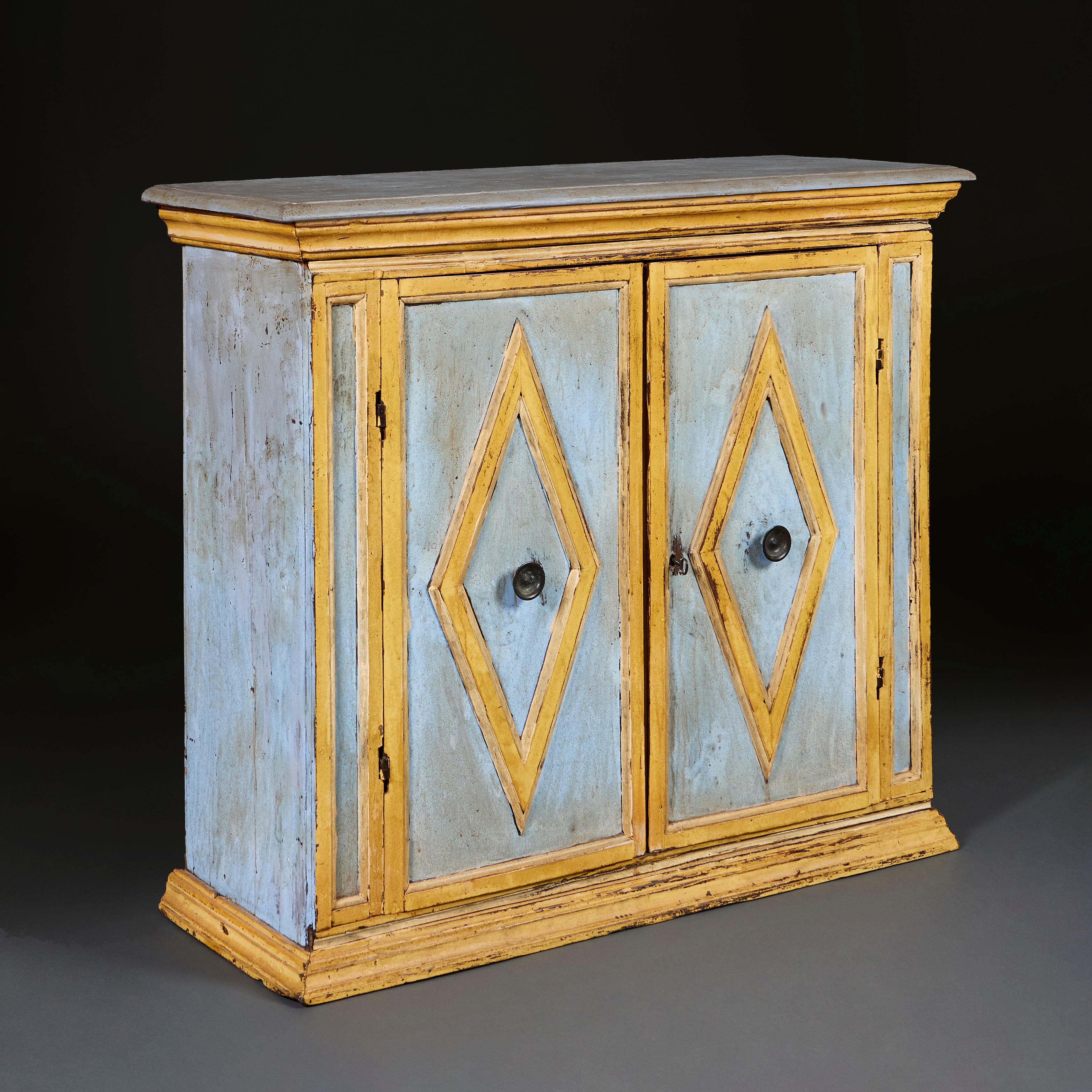19th Century Painted Italian Side Cabinet In Good Condition In London, GB