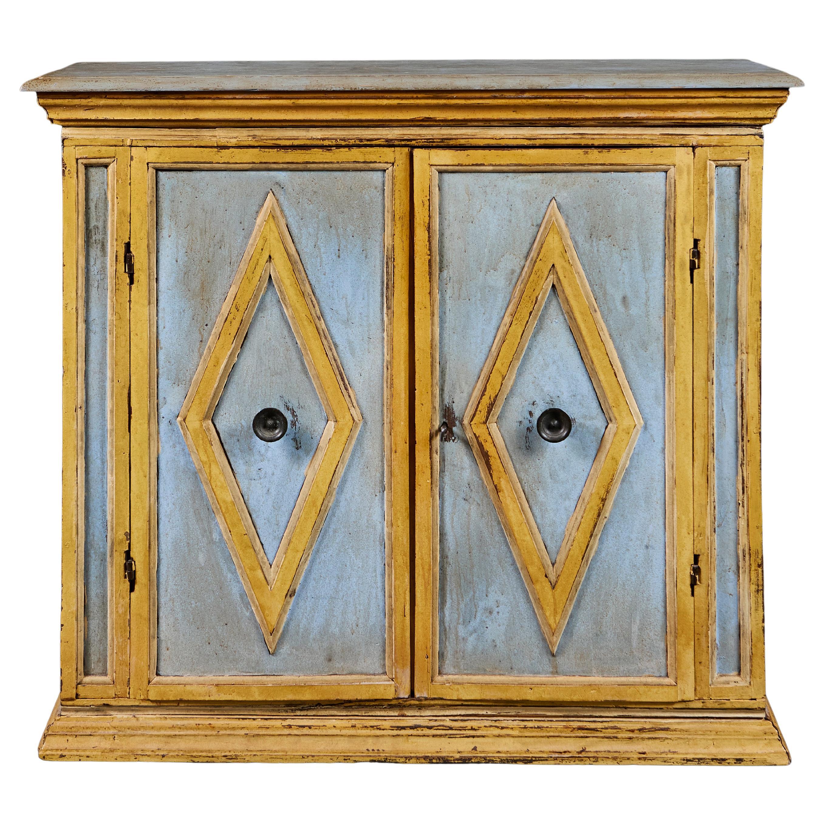 19th Century Painted Italian Side Cabinet